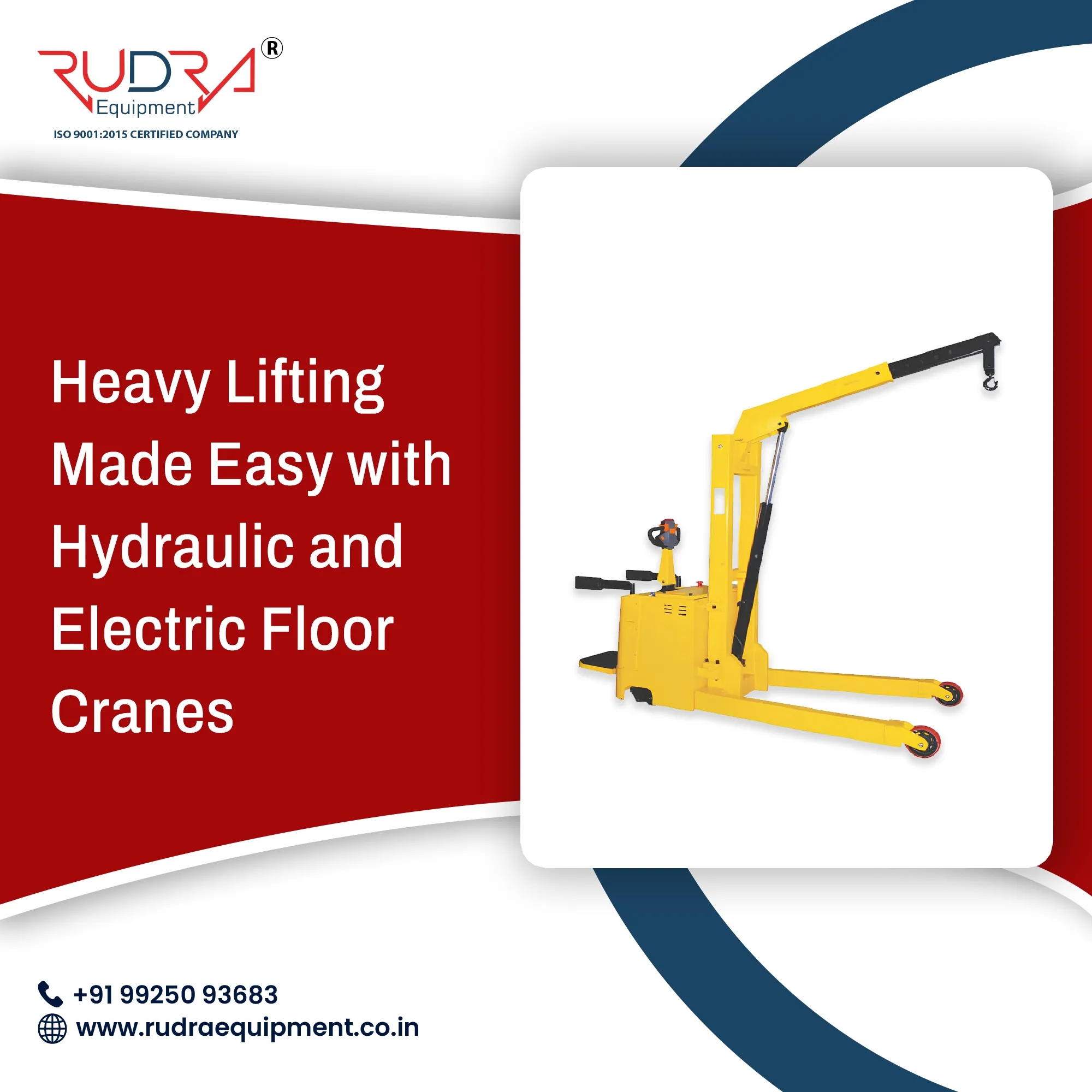 Heavy Lifting Made Easy with Hydraulic and Electric Floor Cranes