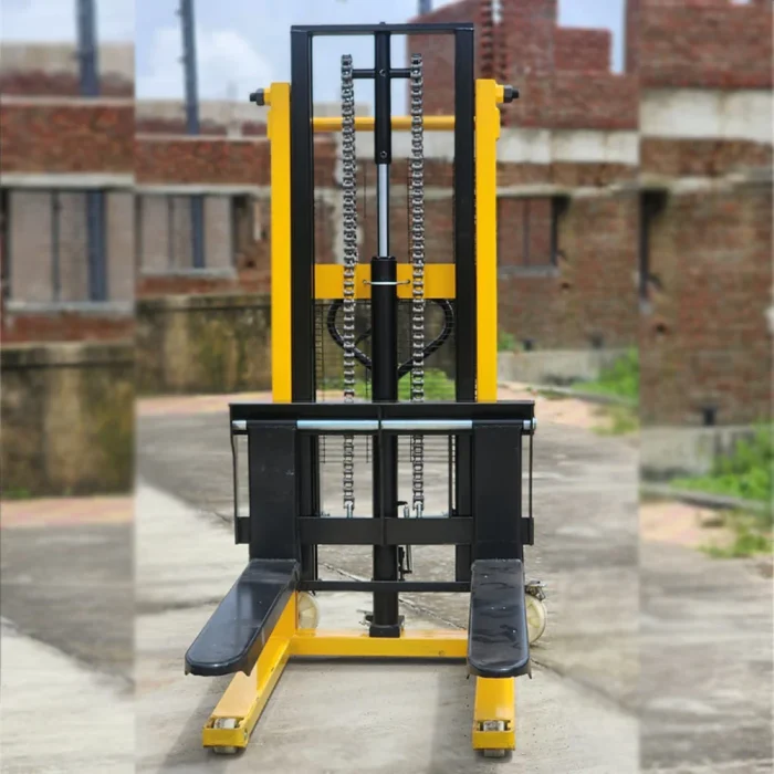 Manual Stacker 2M — Hydraulic Stacker manufactured by Rudra Equipment, Ahmedabad