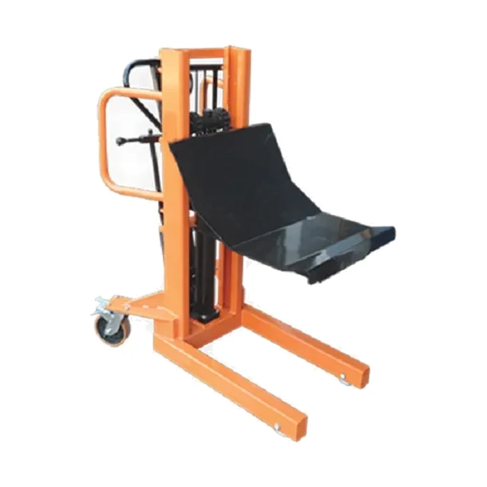 Paper Roll Stacker — Hydraulic Stacker manufactured by Rudra Equipment, Ahmedabad