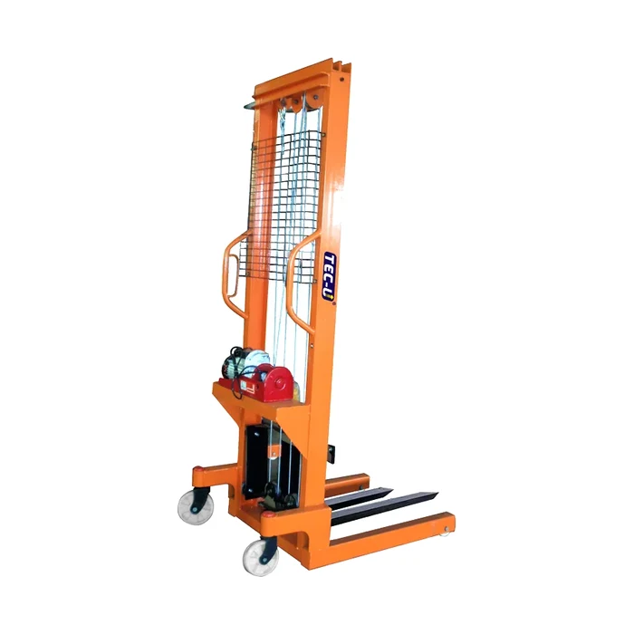 Semi Electric Stacker — Hydraulic Stacker manufactured by Rudra Equipment, Ahmedabad